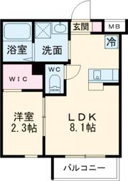 リアフラッツ近大の間取り画像