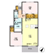 プラシデス B棟の間取り画像