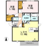 クレール B棟の間取り画像