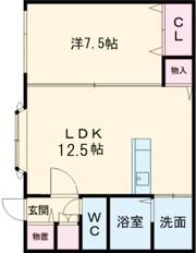 コーポソレイユ12の間取り画像