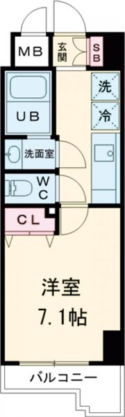アドバンス三宮Ⅵクレストの間取り画像