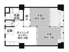 ビレッジハウス城北タワー1号棟の間取り画像