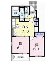 サンライズ城南Bの間取り画像
