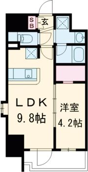 クリエイトビュー三宮磯上公園の間取り画像