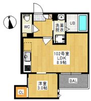 GRANDTIC 奥田Ⅵ(グランティック オクダシックス)の間取り画像