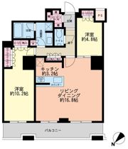 ザ・パークハウス西新宿タワー60の間取り画像