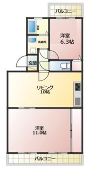 コーポラスミサキの間取り画像