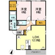 カーサ ハーモニー Cの間取り画像