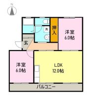 AIRLIX松岡 Aの間取り画像