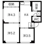 セゾン西の間取り画像
