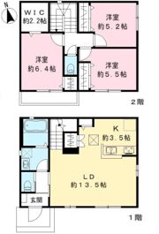 南区広ヶ谷戸戸建の間取り画像