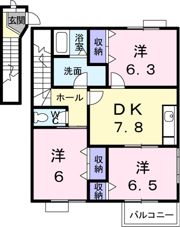 グレイスフル太田 Cの間取り画像