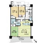 ライオンズタワー仙台広瀬の間取り画像