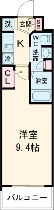 エステムコート神戸ハーバーランド前Ⅳベイライトの間取り画像