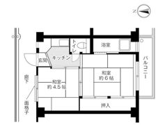 ビレッジハウス永覚新町3号棟の間取り画像