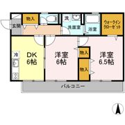 パールハイツ内田 Ⅱの間取り画像