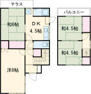 平岡町一色戸建の間取り画像