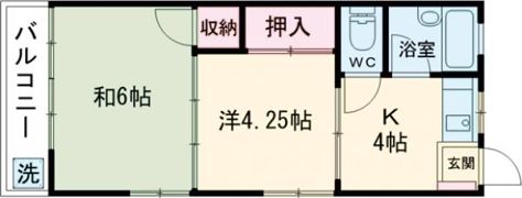 中越コーポの間取り画像