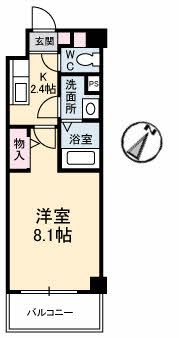JRBハイツ湯田の間取り画像