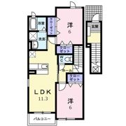 ラシ－ヌ大刀洗弐番館の間取り画像