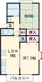 アイランドハイツAの間取り画像