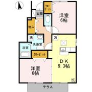 ローズコート一本木 G棟の間取り画像