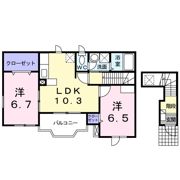 オーブ Bの間取り画像