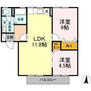 レヂデンスⅡ B棟の間取り画像
