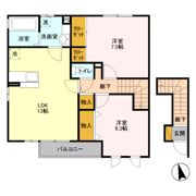 パティオ川木谷 Bの間取り画像