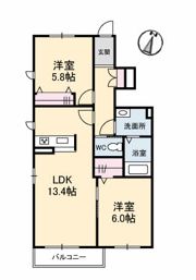 シャーメゾン ハナミズキ B棟の間取り画像