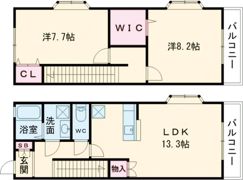 ティーブリッジ南吉成の間取り画像