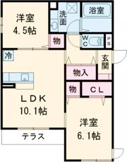 Rue colline（ルコリーヌ）三国ケ丘の間取り画像