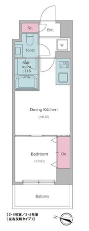 ドゥーエ二子新地の間取り画像