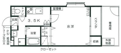 メゾンソレイユB棟の間取り画像