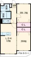 セレーナ直方Ⅱの間取り画像