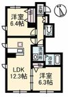 グランマスト高松中央B棟の間取り画像