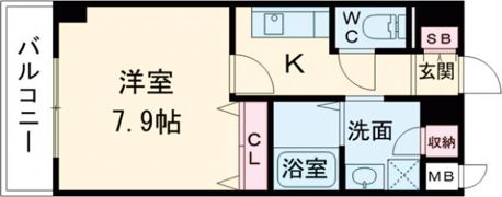 T・Kビル西大寺 NORTHの間取り画像