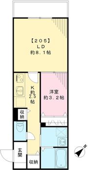 ゼロワン松葉の間取り画像