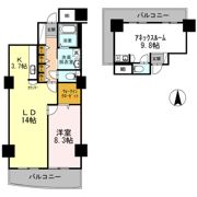 品川シーサイドビュータワー Ⅱの間取り画像