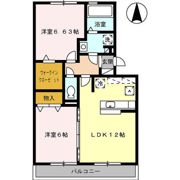 シェーン ヴェルデ Bの間取り画像