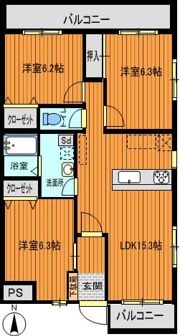 サザンバードの間取り画像