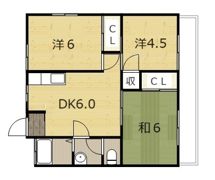 コーポ田上の間取り画像