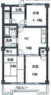 第1古山ハイツの間取り画像