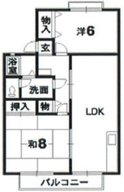 リバーハイツ21Aの間取り画像