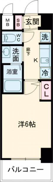 エステムコート神戸元町Ⅱグレイドの間取り画像