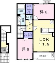 グランデール興浜Ⅱの間取り画像