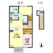 ブルーシエル Bの間取り画像