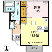 フォレスタ類家 Bの間取り画像