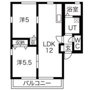 バロンドール 東の間取り画像