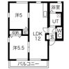バロンドール 東の間取り画像